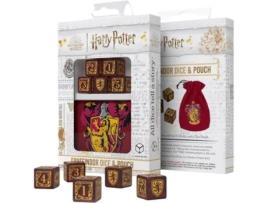 Q Workshop Harry Potter Set Gryffindor Dice & Pouch Set 5 Units Dices Vermelho