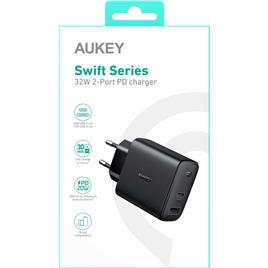 Aukey Swift Series 32w Usb-c Wall Charger Transparente