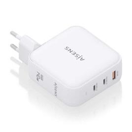 Aisens Asch-140w3p030-w Usb-a And Usb-c Wall Charger Transparente