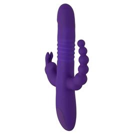 Sweet Smile Thrusting Pearl Triple Vibrator Roxo