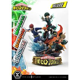 Prime 1 Studio My Hero Academia Midoriya Bakugo & Todoroki Deluxe Bonus Version 69 Cm Statue Colorido