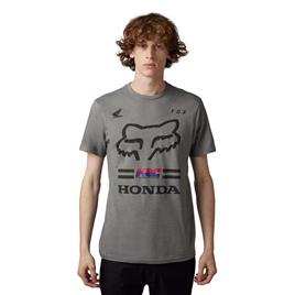 Fox Racing Lfs X Honda Ii Premium Short Sleeve T-shirt Cinzento S Homem