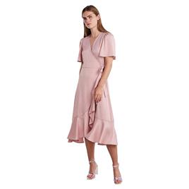 Yas Thea Short Sleeve Long Dress Rosa M Mulher