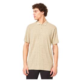 Oakley Apparel Debris Stripe Short Sleeve Polo Beige 2XL Homem
