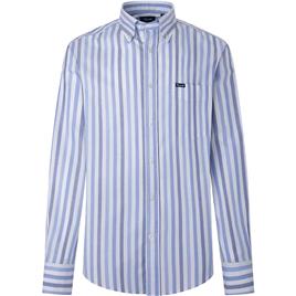 FaÇonnable Awning Oxford Long Sleeve Shirt Azul S Homem