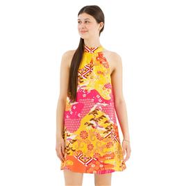 Superdry Printed Sleeveless Short Dress Rosa L Mulher
