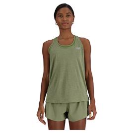 New Balance Athletics Sleeveless T-shirt Verde S Mulher