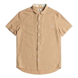 Quiksilver Time Box Short Sleeve Shirt Beige XS Homem