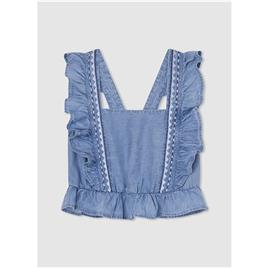 Pepe Jeans Quela Sleeveless Blouse Azul 12 Years Menina