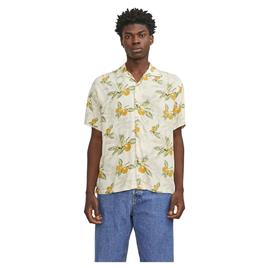 Jack & Jones Luke Tampa Aop Short Sleeve Shirt Amarelo M Homem