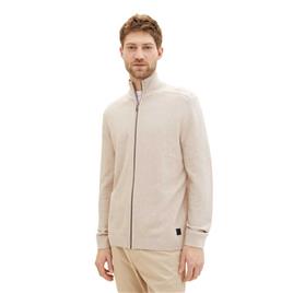 Tom Tailor Structured Knit Jacket Beige 2XL Homem