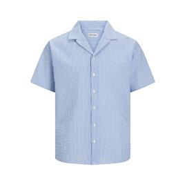 Jack & Jones Aydan Short Sleeve Shirt Azul S Homem