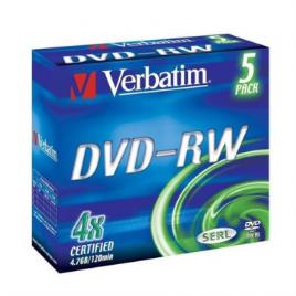 DVD-RW Matt Silver 4X 4,7 GB 5 Unidade(s)