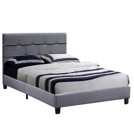 CSD Cama Easy, 214 x 91 x 172 cm, Veludo e MDF, Cinzento