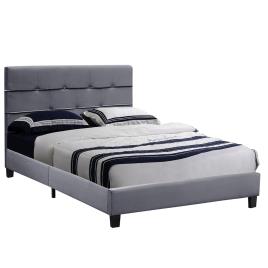 CSD Cama Easy, 214 x 91 x 172 cm, Veludo e MDF, Cinzento