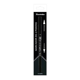 ZIG WATERCOLOUR SYSTEM Marcador 2 Pontas Art & Graphic Twin, Ponta Bala e Ponta Pincel, Preto