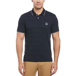 Original Penguin Honeycomb Ao Jacquard Short Sleeve Polo Azul M Homem