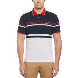 Original Penguin Honeycomb Jacquard Eng Stripe Short Sleeve Polo Colorido L Homem
