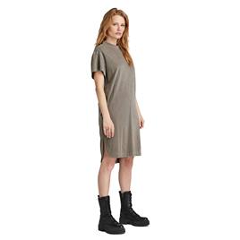 G-star Overdyed Short Sleeve Midi Dress Castanho XS Mulher
