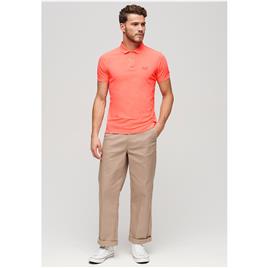 Superdry Essential Logo Neon Short Sleeve Polo Laranja 3XL Homem