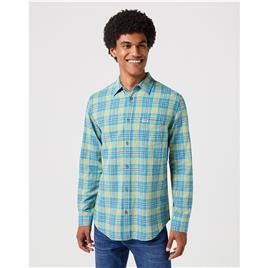 Wrangler 112352794 Long Sleeve Shirt Azul XL Homem