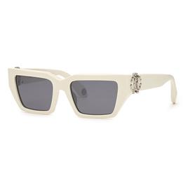 Roberto Cavalli Src016m Sunglasses Branco Smoke/Mirror Silver / CAT3 Homem