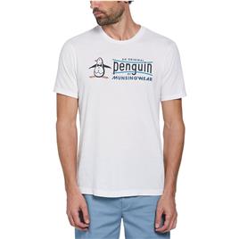 Original Penguin Graphic Puff Tv Pete Logo Short Sleeve T-shirt Branco S Homem