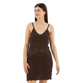 Superdry Crochet Cami Sleeveless Short Dress Castanho S Mulher