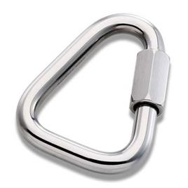 Peguet Delta Shackle Link Carabiner Prateado 8 mm