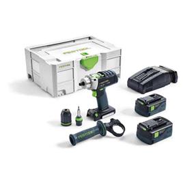 Festool Quadrive Pdc 18/4 Li 5.2-plus Percussion Cordless Screwdriver Prateado