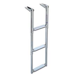 Trem Stainless Steel 3 Steps Telescopic Ladder Prateado 30 x 37-87.5 cm