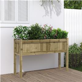 vidaXL Vaso/floreira de jardim c/ pernas 110x31x70 cm pinho impregnado