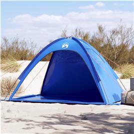 vidaXL Tenda de praia impermeável azul ciano