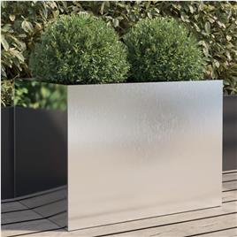 vidaXL Vaso/floreira 62x47x46 cm aço inoxidável prateado