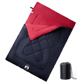 vidaXL Saco-cama campismo duplo p/ adultos c/ almofadas 3-4 estações