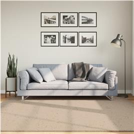 vidaXL Tapete pelo curto macio e lavável HUARTE 200x200 cm cor areia