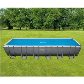 INTEX Cobertura para piscina solar 716x346 cm polietileno azul