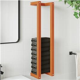 vidaXL Toalheiro 23x18x90 cm pinho maciço castanho mel