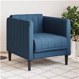 vidaXL Poltrona tecido azul