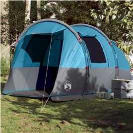 vidaXL Tenda de campismo túnel para 4 pessoas impermeável azul