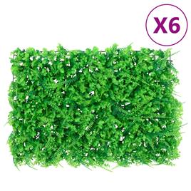 vidaXL Vedação de folhas de feto artificiais 6 pcs 40x60 cm verde