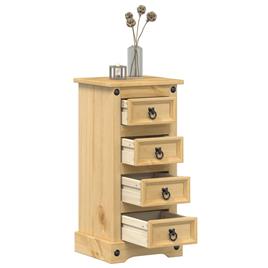 vidaXL Mesa de cabeceira Corona 35x32,5x74 cm madeira de pinho maciça