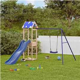 vidaXL Conjunto de brincar p/ exterior madeira de pinho maciça