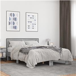 vidaXL Estrutura de cama 140x200 cm derivados de madeira/metal