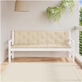 vidaXL Almofadões banco jardim 2 pcs 180x50x7cm tecido oxford bege