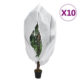 vidaXL Coberturas para plantas com fecho 10 pcs 70 g/m² 3,93x3 m