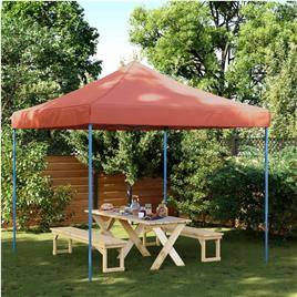 vidaXL Tenda para festas pop-up dobrável 292x292x315 cm terracotta