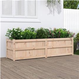 vidaXL Vaso/floreira de jardim 180x50x50 cm madeira de pinho maciça