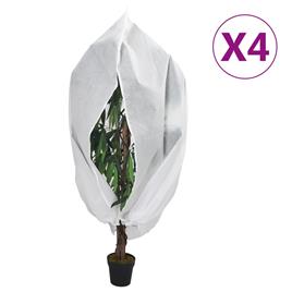vidaXL Coberturas para plantas com fecho 4 pcs 70 g/m² 1,55x1,55 m