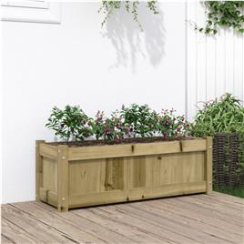 vidaXL Vaso/floreira de jardim 90x31x31 cm madeira de pinho impregnada